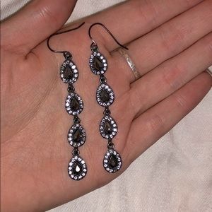 Zara Black and Silver dress earrings